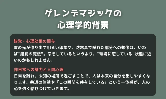 ゲレンデマジックの心理学的背景
