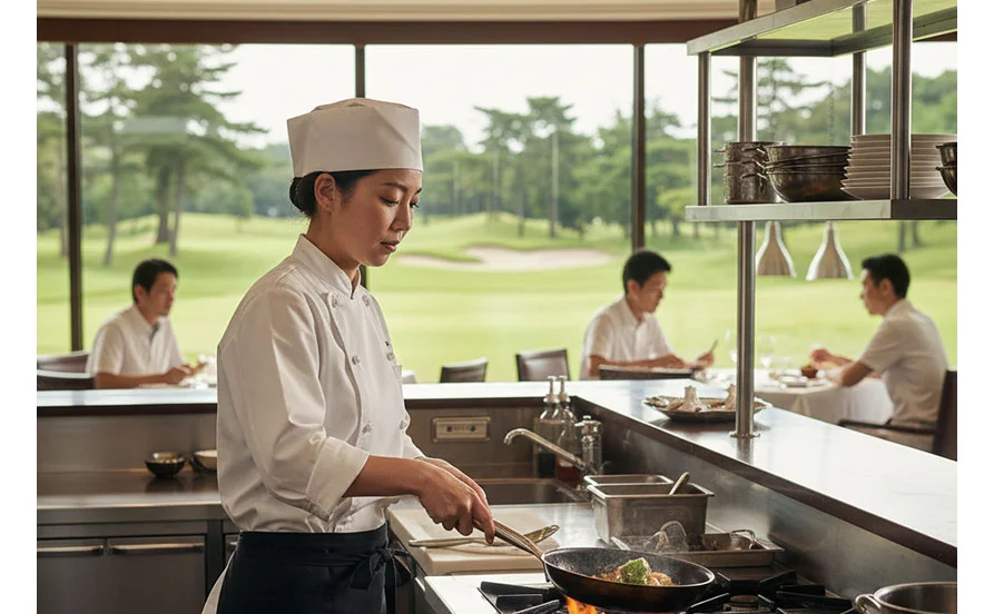 関東で住み込みリゾートバイト《ゴルフ場のレストランで調理業務を担当》寮費・光熱費無料×通し勤務×完全個室寮で快適♪