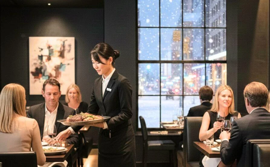 ＼ニセコ⛄／スキー場近くのホテルレストランで語学を活かしてホール業務✨英会話を楽しめる💕