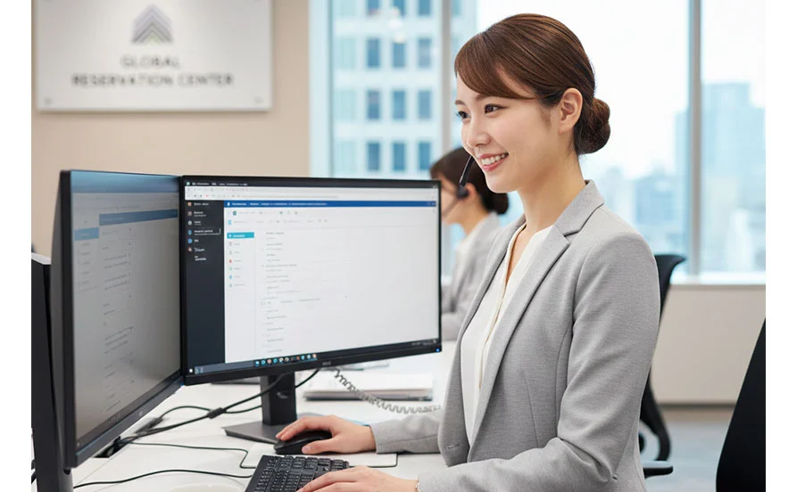 観光もグルメも楽しめる熱海✨【注目案件】あの有名ホテルチェーン予約センターでのお仕事／寮費無料＆個室タイプ